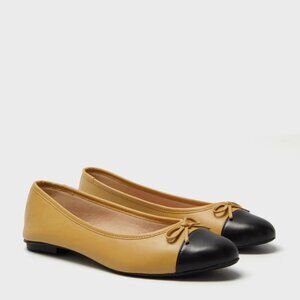Tuckernuck French Sole Camille Cap Toe Leather Flats